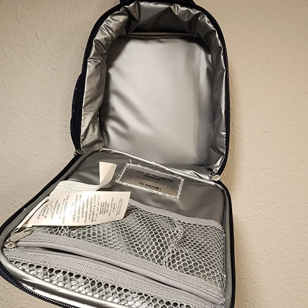 Shark Pattern Blue and Gray Men's Bag